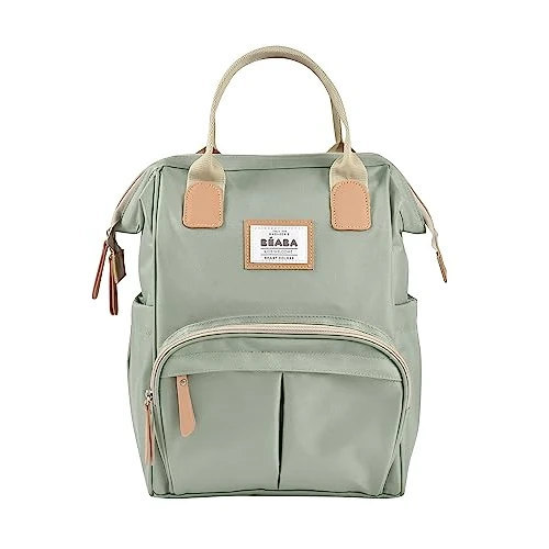 Offerta a tempo: BÉABA, Zaino Wellington per Cambio Pannolino del Neonato, Materassino-Fasciatoio Incluso, Tasche Multiple, Apertura Ampia, Termico, Borsa da Viaggio Multiuso, Verde salvia - 15% da 70.00 € a 59.73 €