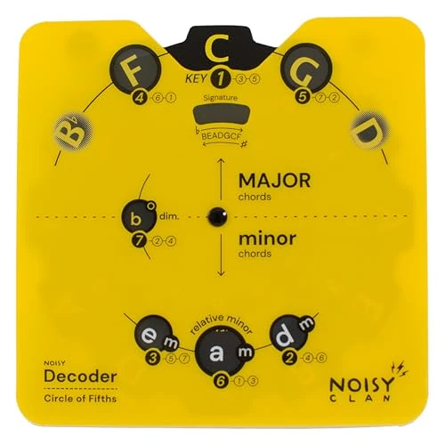 Teoria musicale resa facile! Ruota degli strumenti melodiosa, cerchio dei quinti con supporto integrato | Accessori musicali generali per pianoforte, chitarra, tutti gli strumenti. Gioca più strumento