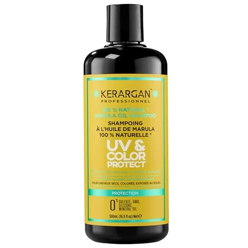Limitiertes Angebot: Kerargan - Champú UV & Color con Marula para Cabello Seco/Teñido - Limpia, Protege - Sin Sulfatos, OMG, Silicona - 500ml von 21.95 EUR auf 21.95 EUR (Spare 0%)