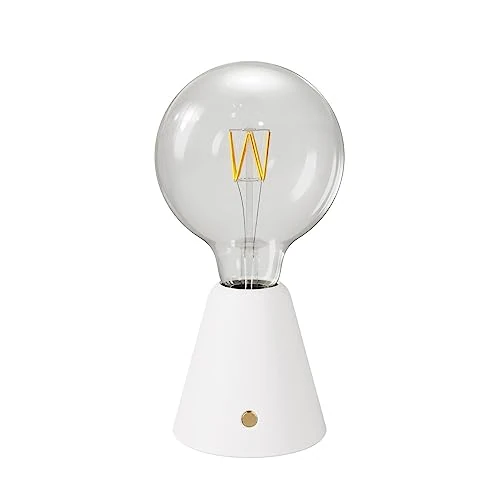Offre limitée : creative cables - Lampe portative LED rechargeable Cabless01 avec ampoule globo G125 - Avec ampoule, Blanc de 69.00 € à 40.37 € (41% de remise)