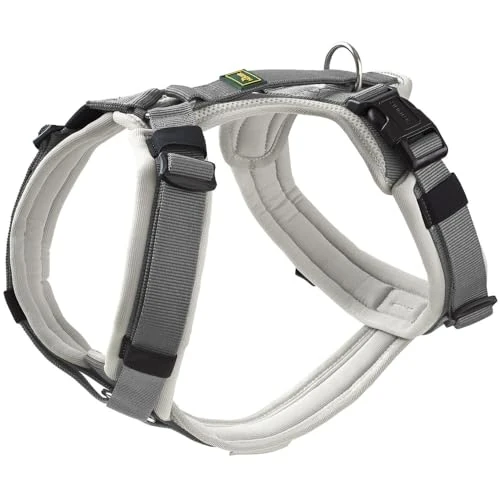 Limited-time offer: HUNTER Maldon UP Dog Harness, Colour: Light Grey/Grey, Soft Padded & Comfortable, Highly Reflective by 3M Scotchlite, Adjustable to 4 Positions, with Padded Handle (from S-M), Size: M-L from $62.78 to $62.78 (save 0.00%)