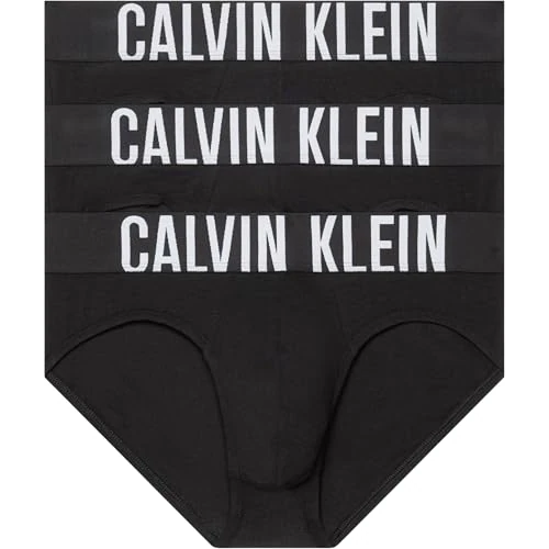 Calvin Klein Men's HIP BRIEF 3PK Hip Briefs, BLACK, XL