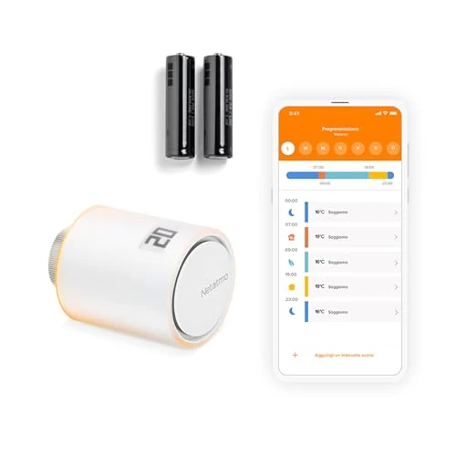 Begrenztes Angebot: Netatmo Smartes Heizkörperthermostat WLAN, Zusatzmodul für das Smarte Heizkörperthermostate Starterpaket und für den Smart Thermostat, Energie sparen & Komfort steigern, NAV-AMZ von 76.91 EUR auf 49.99 EUR (Rabatt 35%)