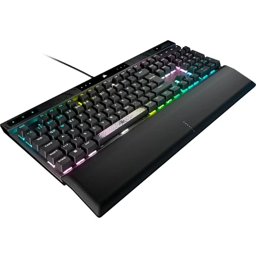 CORSAIR K70 MAX RGB Magnetic-Mechanical Wired Gaming Keyboard - Adjustable MGX Switches - PBT Double Shot Keycaps - iCUE Compatible - PC, PS5, PS4, Xbox - QWERTZ DE - Steel Gray