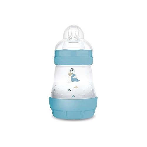 MAM Easy Start Anti-Colic butelka dla niemowląt (160 ml), wyjątkowo dobrze akceptowana butelka na mleko, butelka na napoje dla niemowląt z zaworem dolnym przeciwko kolce i ssaniu, rozmiar 1, 0+