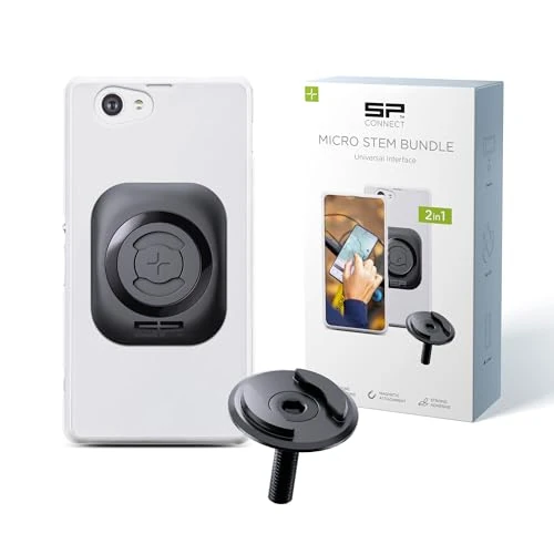 Offerta a tempo: SP CONNECT Micro Stem Mount Pro con interfaccia universale | SPC+ | Supporto per cellulare per manubrio della bicicletta | Supporto per smartphone bicicletta | Supporto per cellulare - 43% da 44.99 € a 25.48 €