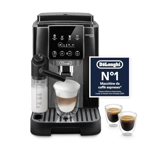 De'Longhi Magnifica Start ECAM222.60.BG Automatic Coffee Machine with LatteCrema Milk System for Automatic Cappuccino, 4 Direct Selection Buttons, Soft Touch Control Panel, Function