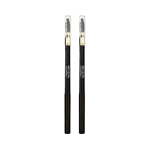 Revlon Colorstay Eyebrow Pencil, Dual Ended with Spoolie Brush & Angled Tip Applicator (0.06g) Waterproof & Longwearing, Dark Brown (220) Unisex (Pack of 2)