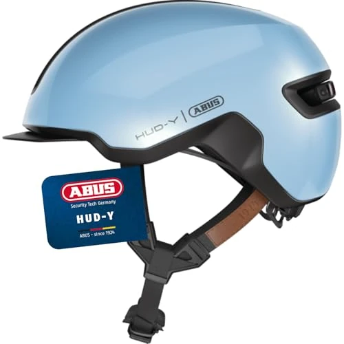Limited-time offer: ABUS Bike Helmet HUD-Y with Rear Light, Iced Blue, M from 71.59 £ to 71.59 £ (save 0.00%)