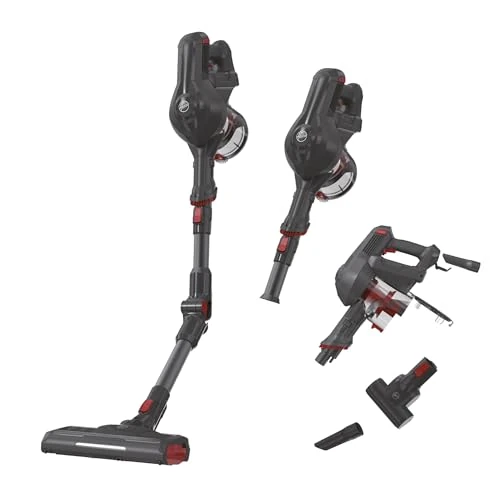 Beperkte aanbieding: Hoover HF1 HF103PX Stofzuiger met flexibele slang, draadloos, zakloos, 180 W, 0,9 liter, autonomie 30 minuten, led-licht, mini-turboborstel, grijs van 217.58 EUR naar 217.58 EUR (besparing 0%)