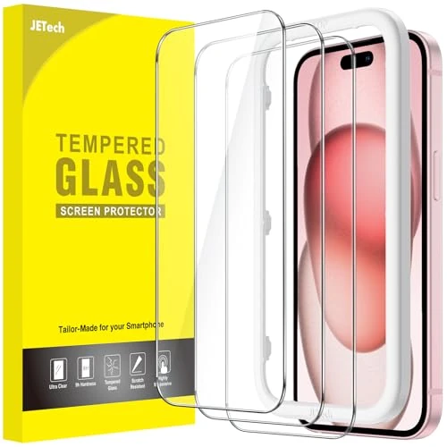 Limited-time offer: JETech Screen Protector for iPhone 15 6.1-Inch, Tempered Glass Film with Easy Installation Tool, Case-Friendly, HD Clear, 3-Pack from 6.99 £ to 6.99 £ (save 0.00%)
