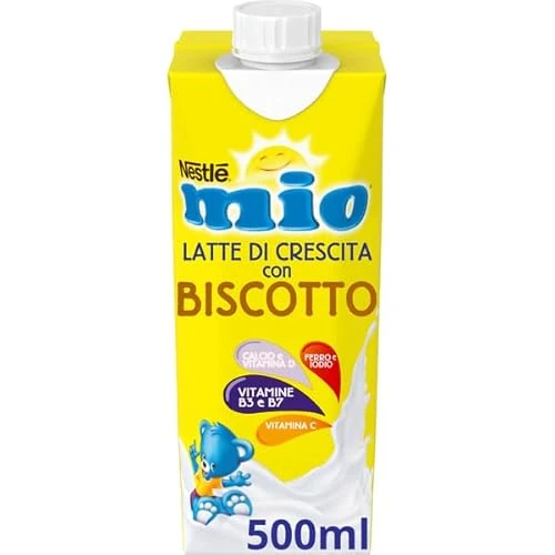 Offerta a tempo: NESTLÉ MIO Latte di Crescita con Biscotto Liquido, 12 Brick da 500ml (6L) - 31% da 21.66 € a 14.99 €