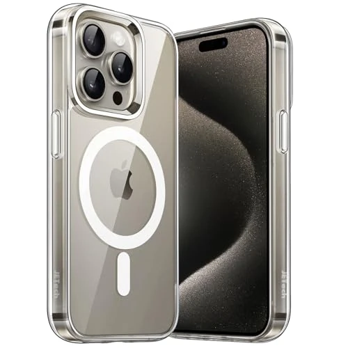 Offre limitée : JETech Coque Magnétique pour iPhone 15 Pro 6,1 Pouces Compatible avec MagSafe Recharge sans Fil, Étui Housse de Téléphone Antichoc, Dos Transparente Anti-Rayures (Transparente) de 13.19 € à 11.89 € (10% de remise)