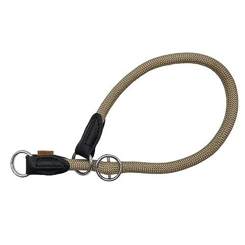 Aiminto Gevlochten halsband, professionele training hondenhalsband, anti-trek ronde martingaalkraag, slipkraag met schuifbare stopring - ideaal voor middelgrote en grote honden (M(1/2") - 45,7 cm