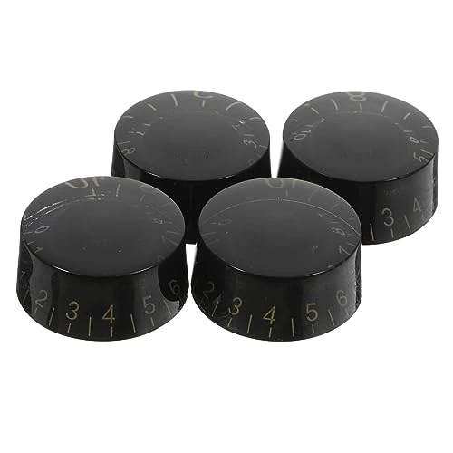 Offerta a tempo: FUNOMOCYA 4pezzi Manopole Per Chitarra Elettrica Controllo Del Volume Design Facile Installazione Per Chitarra Elettrica — 24% da 9,89 € a 7,49 €