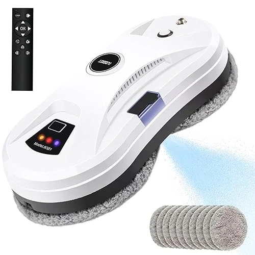 Offerta a tempo: Robot Lavavetri 5600pa Lavavetri Elettrico con Getto automatico Spruzzo, 3 Modalità di Pulizia, Pulitore Automatico per Vetri, Rilevamento Intelligente dei Bordi, Telecomandoe ,10 Panni in Microfibra - 0.00% da 99.99 € a 99.99 €