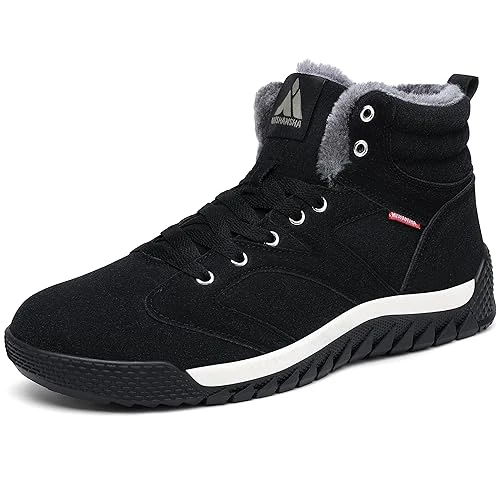 Offerta a tempo: Mishansha Stivali da Invernali per Uomo Donna Caldi Antiscivolo Scarpe da Neve Nero 43 EU - 26% da 49.99 € a 36.99 €