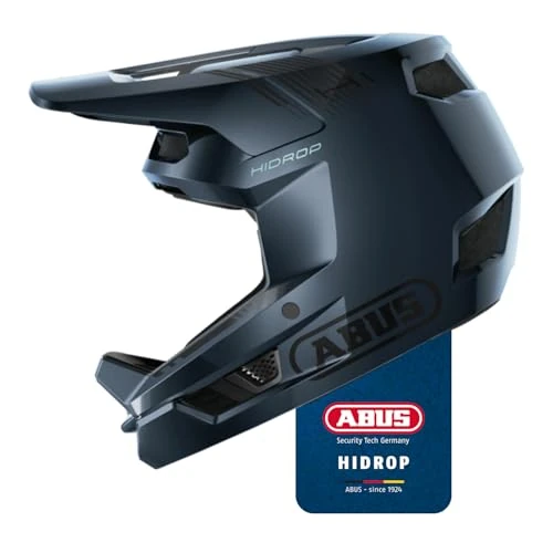 Limited-time offer: ABUS Downhill Bicycle Helmet HiDrop - Full-face Helmet with ABS Outer Shell for MTB Trails, Enduro and Bike Park - For Adults and Teenagers - ASTM-certified - Blue, Size S from 180.00 £ to 180.00 £ (save 0.00%)