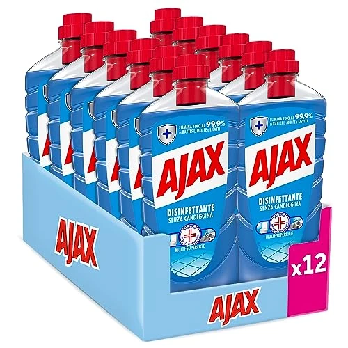 Ajax Floor Cleaner Multi-Surface Disinfectant Bleach Free 950 ml x 12