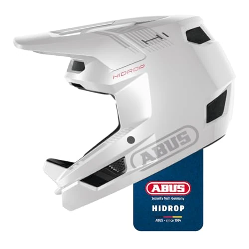 Tijdelijke aanbieding: Abus HiDrop Downhill Helm, integraalbescherming, ASTM-gecertificeerd en ABS-buitenschaal, voor mountainbikes, uniseks, voor volwassenen en jongeren, wit (Shiny White), M (57-58 cm) van 193.83 € naar 193.83 € (0.00% korting)