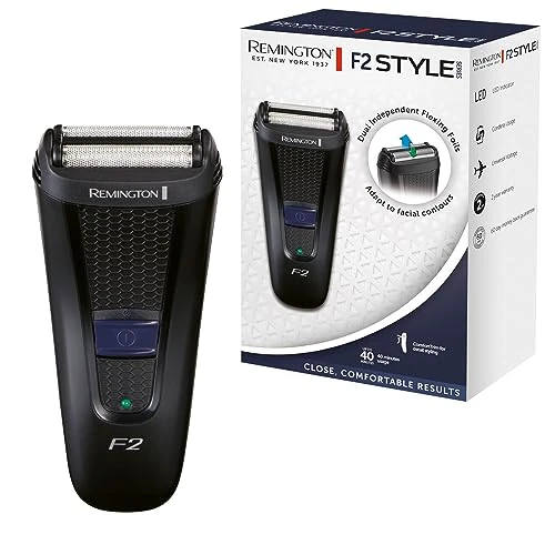 Offerta a tempo: Remington Rasoio elettrico Barba F2 - Utilizzo a secco - Rifinitore pop-up, lavabile, display LED, rifinitore di precisione, Rasoio a lamina Style Series F2002 - 43% da 39.99 € a 22.90 €