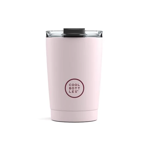 Offre limitée : Cool Bottles - Gobelet Isotherme en Acier Inoxydable 330 ml - Tasse Thermique avec Couvercle Hermétique - Boissons froides 10h et chaudes 5h - Finition Anti-tâches - Pastel Pink de 21.95 € à 21.95 € (0.00% de remise)