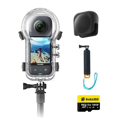 Oferta limitada: Insta360 X3 Kit de Carcasa subacuática Invisible – Action CAM 360 Impermeable con Sensor de 1/2 Pulgadas, Fotos 360 de 72 MP, vídeo 360 5,7 K, estabilización, vibración, edición IA, transmisión en de 551.00 € a 355.00 € (ahorro 36%)