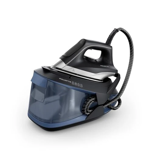 Rowenta Turbosteam ironing centre – power 2600 W, steam output 120 g/min, steam impact 350 g/min, vertical steam, Eco mode, MicroSteam400 laser sole, removable XL tank 1.7 l, VR8325