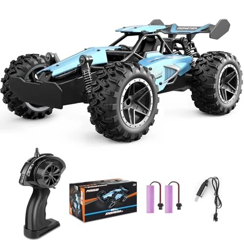 Oferta ograniczona: Zdalnie sterowany samochód, 2,4 GHz 1:18, proporcjonalny 2WD 20+ km/h, hobby, Offroad Monster RC, wodoszczelny, RC Truggy RTR, zabawka, niebieski z 114.99 EUR na 114.99 EUR (znizka 0%)