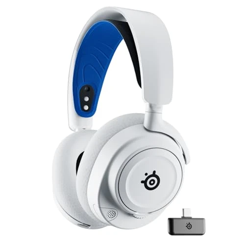 Limited-time offer: SteelSeries Arctis Nova 7P Wireless PS5 Gaming Headset - Neodymium Magnetic Drivers - Dual Wireless PlayStation & Bluetooth - 38H USB-C Battery - Gen2 AI Mic - Supports PS4, PC - White from 124.99 GBP to 124.99 GBP (save 0%)
