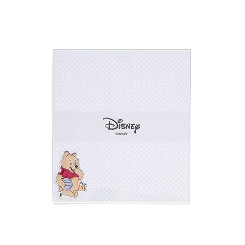 Valenti&Co – Disney Baby – Winnie Puuh Bilderrahmen aus Plexiglas mit silberfarbenen Applikationen in 3D-Farben, ideal als Dekoration für Kinderzimmer (20 x 18 cm)