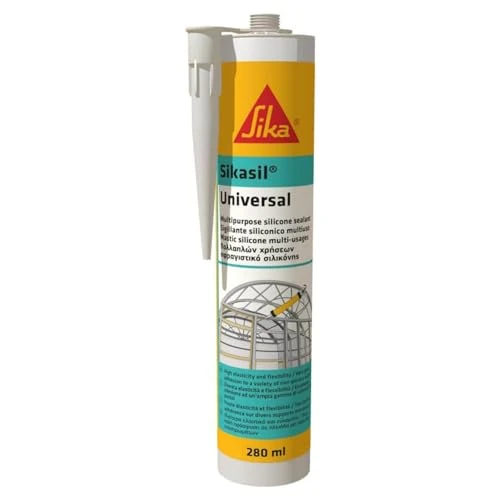Sika - Sikasil Universal, Transparent - Universal Silicone Sealant - Waterproofs joints - For indoor and outdoor use - 280 ml cartridge