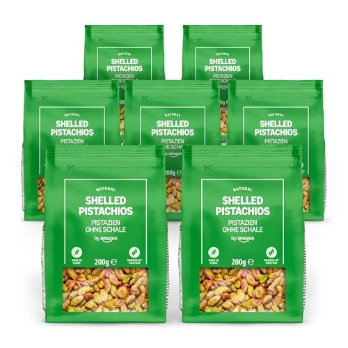 Offre limitée : by Amazon Pistachio Décortiquées, 200 g X 7 de 54.40 € à 46.24 € (15% de remise)