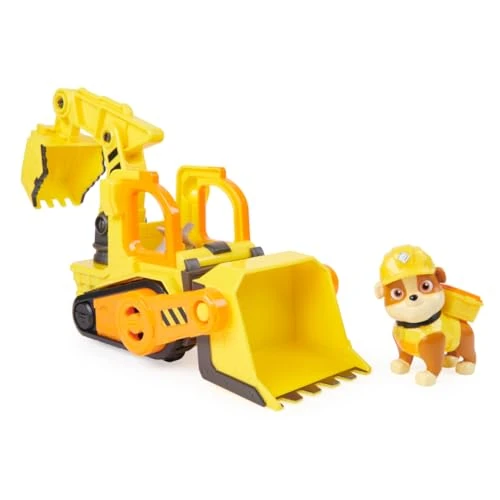 Offerta a tempo: Rubble & Crew, Veicolo da lavoro di Rubble, Bulldozer giocattolo con parti mobili e personaggio da collezione, giocattoli per bambini dai 3 anni in su - 52% da 19.99 € a 9.66 €