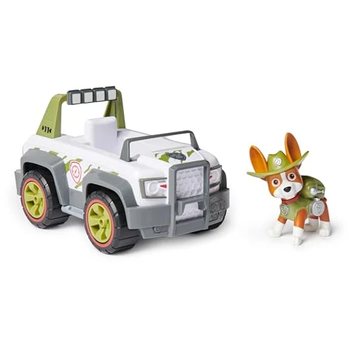 Paw Patrol - Pat Patrouille - Véhicule Figurine Tracker - Voiture Figurine À Collectionner - Pat Patrouille Jouet - Plastique Recyclé - Voiture Enfant - Jouet Enfant 3 Ans Et +