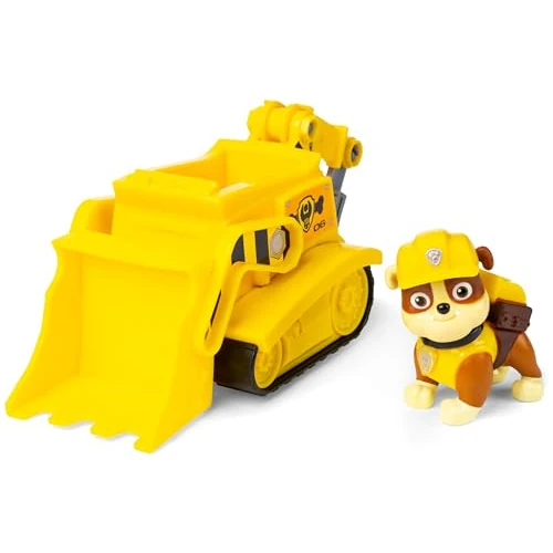 Paw Patrol, Bulldozer di Rubble, Veicolo e Personaggio Rubble, Giochi Bambini, 3+ anni