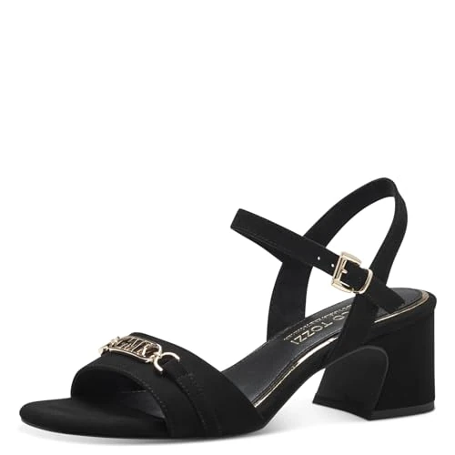 MARCO TOZZI Heeled Sandal by Guido Maria Kretschmer 2-88304-42 dames, Black, 36 EU
