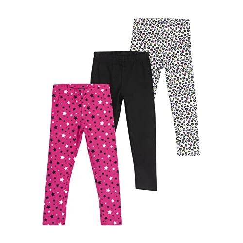 Chicco, Set 3 Leggings Bambina, Pantaloni Bambina in Morbido Cotone, Abbigliamento Bambine, Designed in Italy