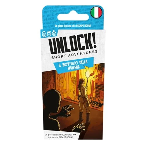 Offerta a tempo: Asmodee - Unlock! Short Adventures, Il Risveglio della Mummia - Gioco da Tavolo con App, Escape Room, 1-6 Giocatori, 10+ Anni, Edizione in Italiano - 25% da 6.99 € a 5.27 €
