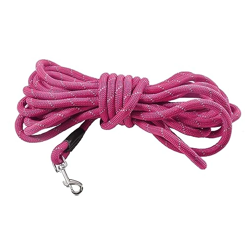 Offerta a tempo: Bobby Walk 5 M - Lunghina cane 3 Metri/Spessore 1,2 cm, Guinzaglio per cani Tubolare, Nylon Resistente, Fucsia, 5 metri - 0.00% da 25.95 € a 25.95 €