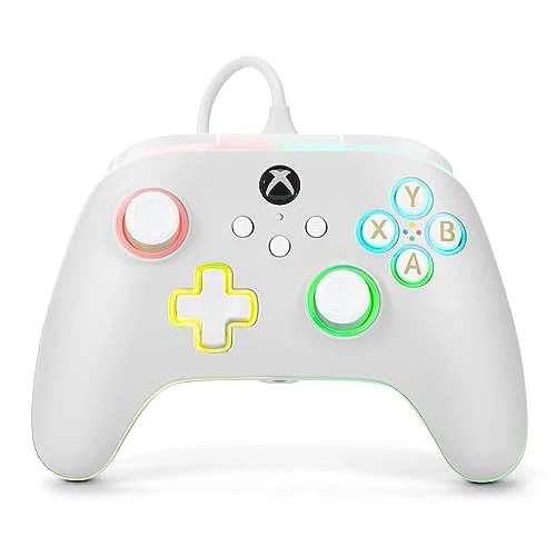 Limited-time offer: PowerA Advantage Wired Controller for Xbox Series X|S with Lumectra - White, Gamepad, Wired Video Game Controller, Gaming Controller, works with Xbox One and Windows 10/11, Officially Licensed from 32.18 £ to 32.18 £ (save 0.00%)