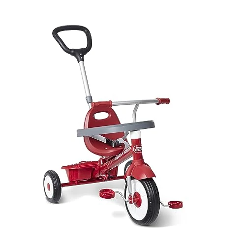 Offerta a tempo: Radio Flyer 3-in-1 Stroll 'N Trike, triciclo rosso per bambini da 1,5 a 5 anni - 47% da 64.99 € a 34.49 €