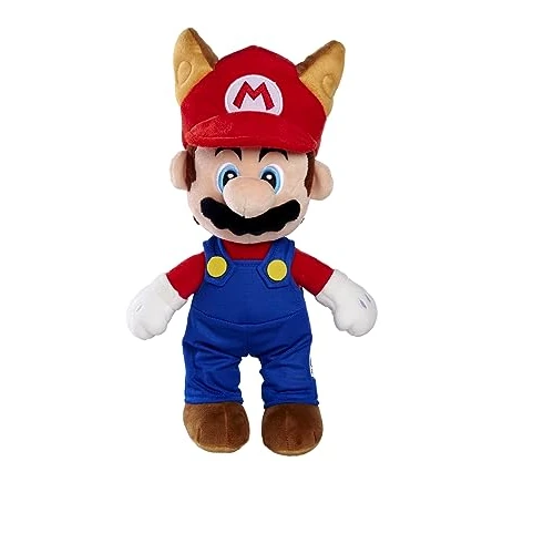Simba- Peluche de Mario Mapache de 30cm- Super Mario, Material Suave y Agradable, Licencia Oficial Nintendo, Auténtico, Apto para Todas Las Edades (109231536)