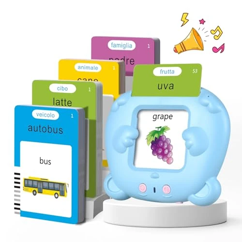 Begrenztes Angebot: Sprechende Lernkarten Kinderspielzeug Ab 2 3 4 5 6 Jahre Lernspiele Für Autismus Lernspielzeug Lernen Für Kinder Vorschulkinder Geschenk Für Jungen Mädchen 2-4 Jahre 112 Blätter 224 Wörter Italienisch von 19.99 EUR auf 19.99 EUR (Rabatt 0%)