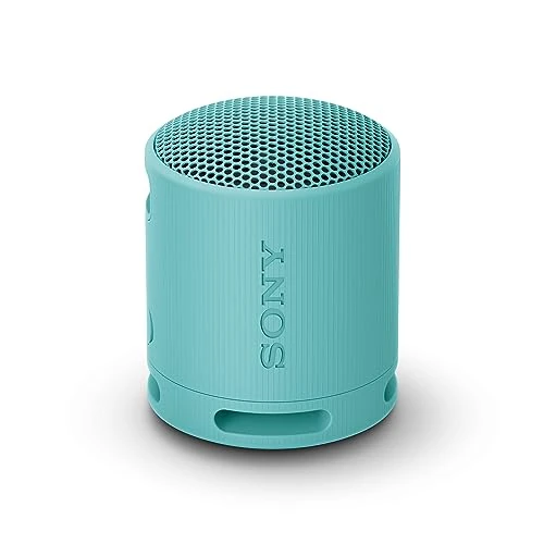 Sony SRS-XB100 - Kabelloser Bluetooth-Lautsprecher, tragbar, leicht, kompakt, Outdoor, Reise-Lautsprecher, langlebig, IP67 Wasser- und staubdicht, 16 Std Akku, Trageriemen, Freisprechfunktion, blau