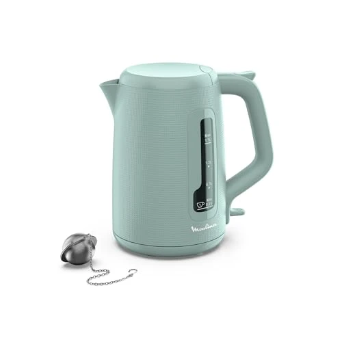 Moulinex Electric Kettle, 1.7 L, 1 Cup Indicator, Anti-Limescale Filter, Tea Ball Included, Easy Filling and Cleaning, Auto Stop, Elegant Design, Colour Eucalyptus Morning BY2M1310