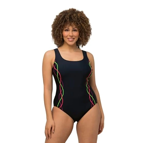 Tijdelijke aanbieding: Ulla Popken Badeanzug, Pipings, Unterbrustband, Vorderfutter dames Zwempak uit één stuk (1-Pack) van 29.99 EUR naar 29.99 EUR (korting 0%)