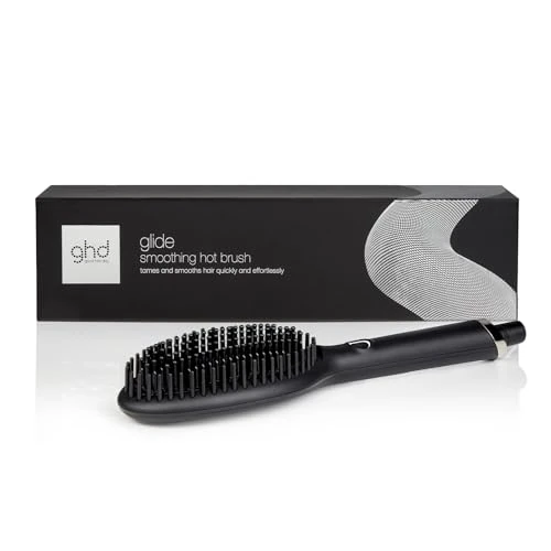 ghd Glide Hot Brush Smoothing Brush with Ceramic Heating Technology and Ioniser, EU Plug