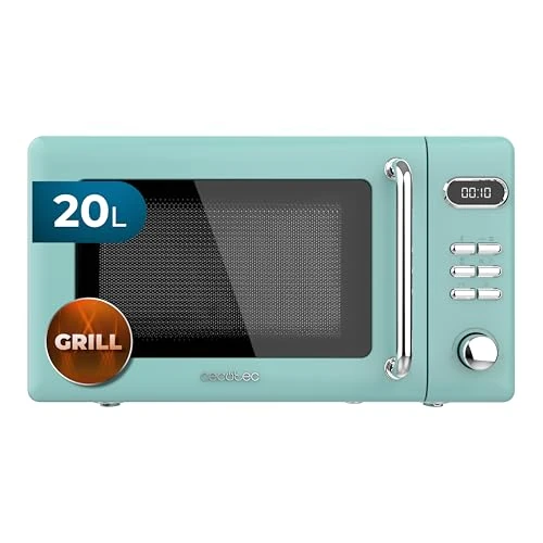 Offerta a tempo: Cecotec Forno a Microonde Digitali con griglia da 20 litri Proclean 5110 Retro Green. 700 W in 5 livelli, timer fino a 60 minuti, 8 programmi e modalità sbrinamento, design vintage in verde - 13% da 79.90 € a 69.90 €