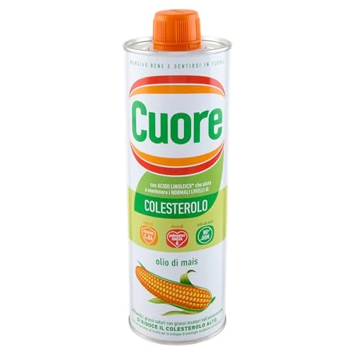 Cuore - Olio di Mais 75 cl, Ricco di Omega 6 e Fonte di Vitamina E e B6, No OGM